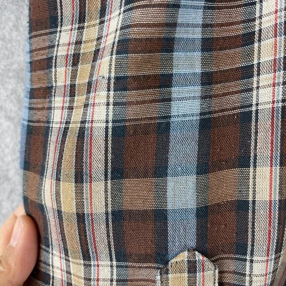 Vintage Dee Cee Western Shirt Mens 15.5/34 Brown Pearl Snap Cowboy USA Made - Picture 13 of 13